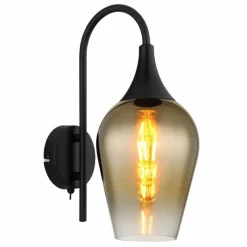 Luminaires Globo Lighting Lavus Applique murale Noir, 1 lumière