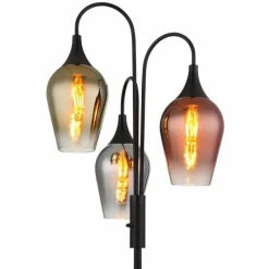 Luminaires Globo Lighting Lavus Lampadaire Noir, 3 lumières