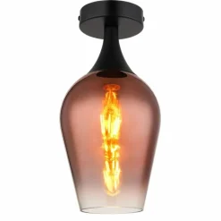 Luminaires Globo Lighting Lavus Plafonnier Noir, 1 lumière