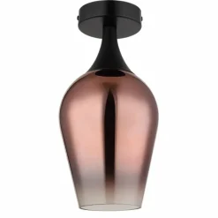 Luminaires Globo Lighting Lavus Plafonnier Noir, 1 lumière