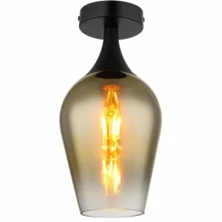 Luminaires Globo Lighting Lavus Plafonnier Noir, 1 lumière