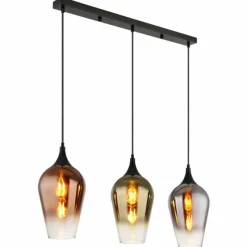 Luminaires Globo Lighting Lavus Suspension Noir, 3 lumières