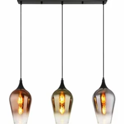 Luminaires Globo Lighting Lavus Suspension Noir, 3 lumières