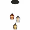 Luminaires Globo Lighting Lavus Suspension Noir, 3 lumières