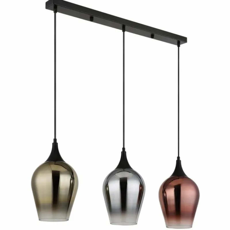 Luminaires Globo Lighting Lavus Suspension Noir, 3 lumières
