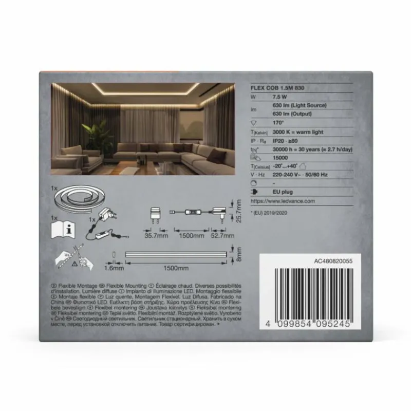 Luminaires Ledvance LED Bande LED LED Jaune, 1 lumière* Rubans Led