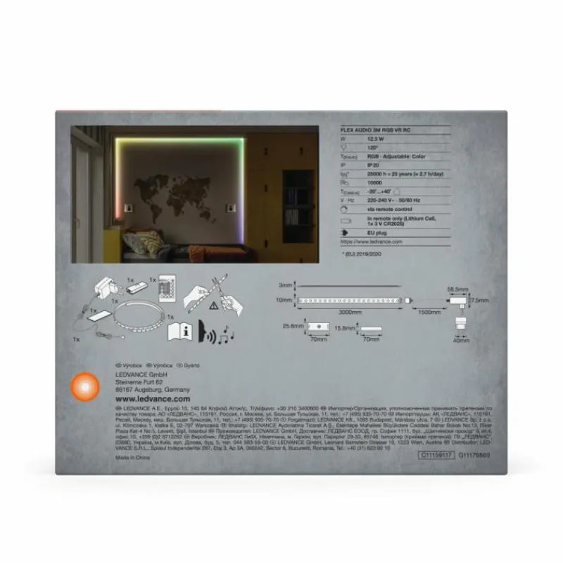 Luminaires Ledvance LED Bande LED LED Blanc, 1 lumière, Télécommandes, Changeur de couleurs* Rubans Led