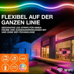 Luminaires Ledvance LED Bande LED LED Blanc, 1 lumière, Télécommandes, Changeur de couleurs* Rubans Led