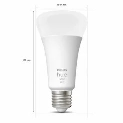 Luminaires Philips LED E27 15,5 Watt 2200 - 6500 Kelvin 1100 Lumen Philips Hue White
