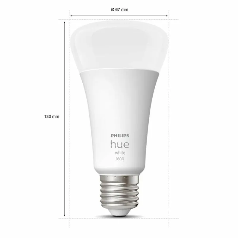 Luminaires Philips LED E27 15,5 Watt 2200 - 6500 Kelvin 1100 Lumen Philips Hue White