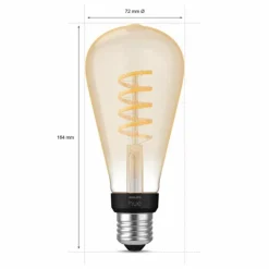 Luminaires Philips LED E27 7 Watt 2200 - 4500 Kelvin 550 Lumen Philips Hue White Ambiance