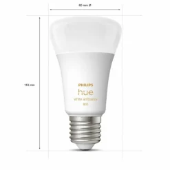 Luminaires Philips LED E27 6 Watt 2200 - 6500 Kelvin 570 Lumen Philips Hue White Ambiance