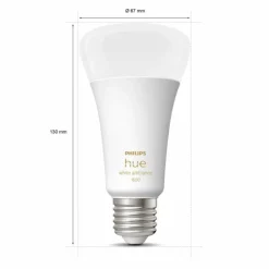 Luminaires Philips LED E27 13,5 Watt 2200 - 6500 Kelvin 1200 Lumen Philips Hue White Ambiance