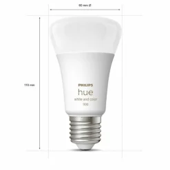 Luminaires Philips LED E27 9 Watt 2000 - 6500 Kelvin 806 Lumen Philips Hue White & Color Ambiance