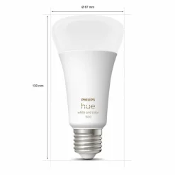 Luminaires Philips LED E27 15 Watt 2200 - 6500 Kelvin 1200 Lumen Philips Hue White & Color Ambiance