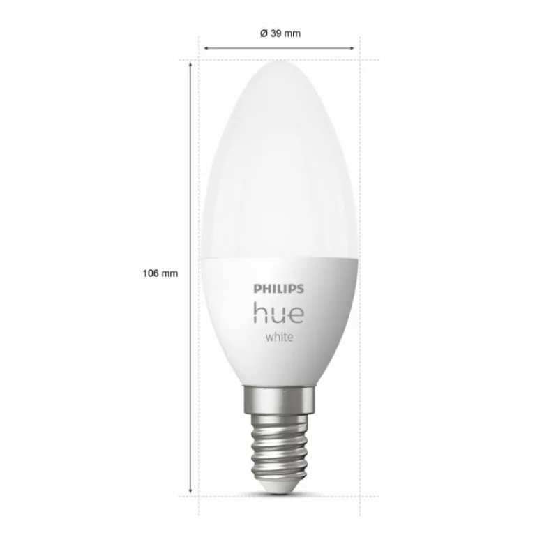 Luminaires Philips LED E14 5,5 Watt 2700 Kelvin 470 Lumen Philips Hue White
