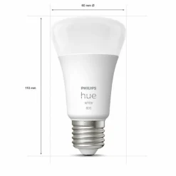 Luminaires Philips LED E27 9 Watt 2700 Kelvin 800 Lumen Philips Hue White