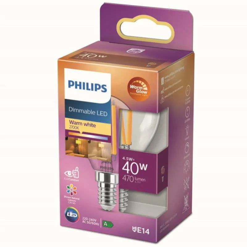 Luminaires Philips LED E14 3,4 Watt 2200-2700 Kelvin 475 Lumen Philips