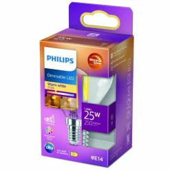 Luminaires Philips LED E14 2 Watt 2200-2700 Kelvin 270 Lumen Philips