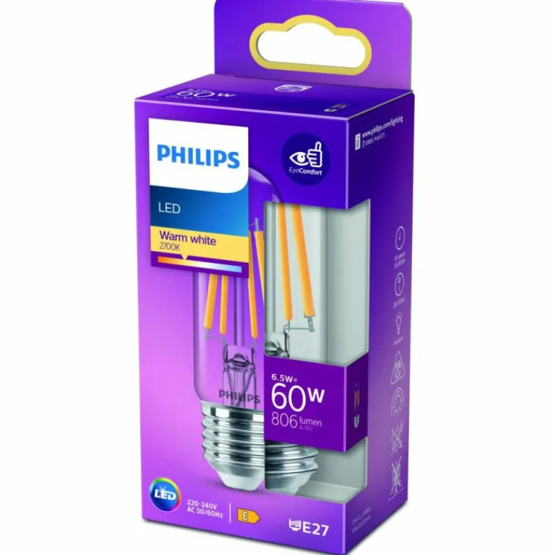 Luminaires Philips LED E27 6,5 Watt 2700 Kelvin 806 Lumen Philips