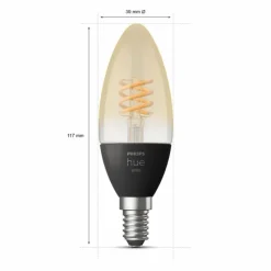 Luminaires Philips LED E14 4,5 Watt 2100 Kelvin 300 Lumen Philips Hue White