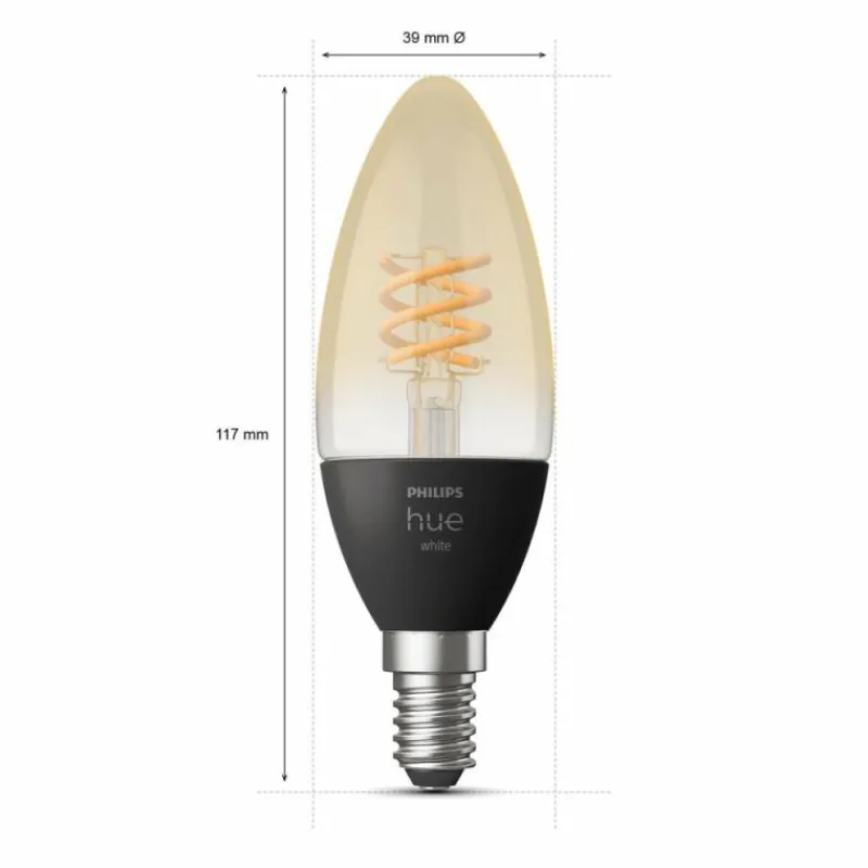Luminaires Philips LED E14 4,5 Watt 2100 Kelvin 300 Lumen Philips Hue White