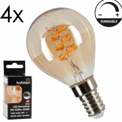 Lampes Vintages & Rétros-hofstein LED LED Ambre, 1 lumière