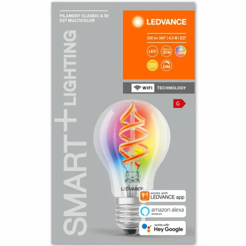 Luminaires Ledvance LEDVANCE SMART+ WiFi LED E27 4,5 watt 2700 kelvin 300 lumen