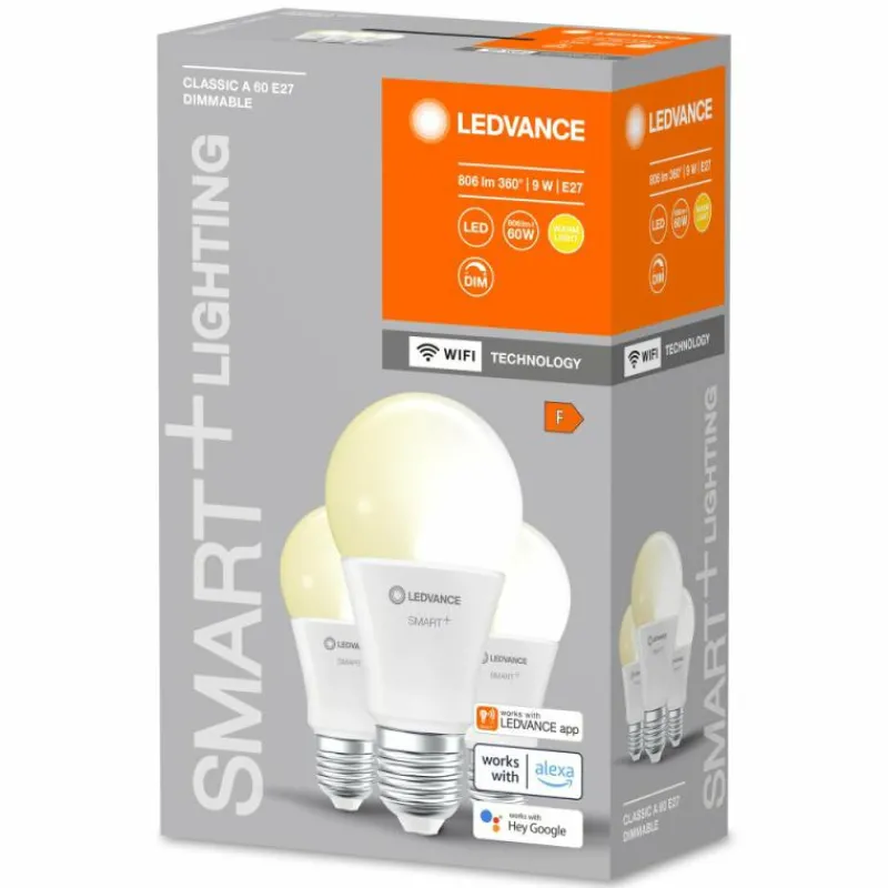 Luminaires Ledvance LEDVANCE SMART+ WiFi Lot de 3 LED E27 9 watt 2700 kelvin 806 lumen