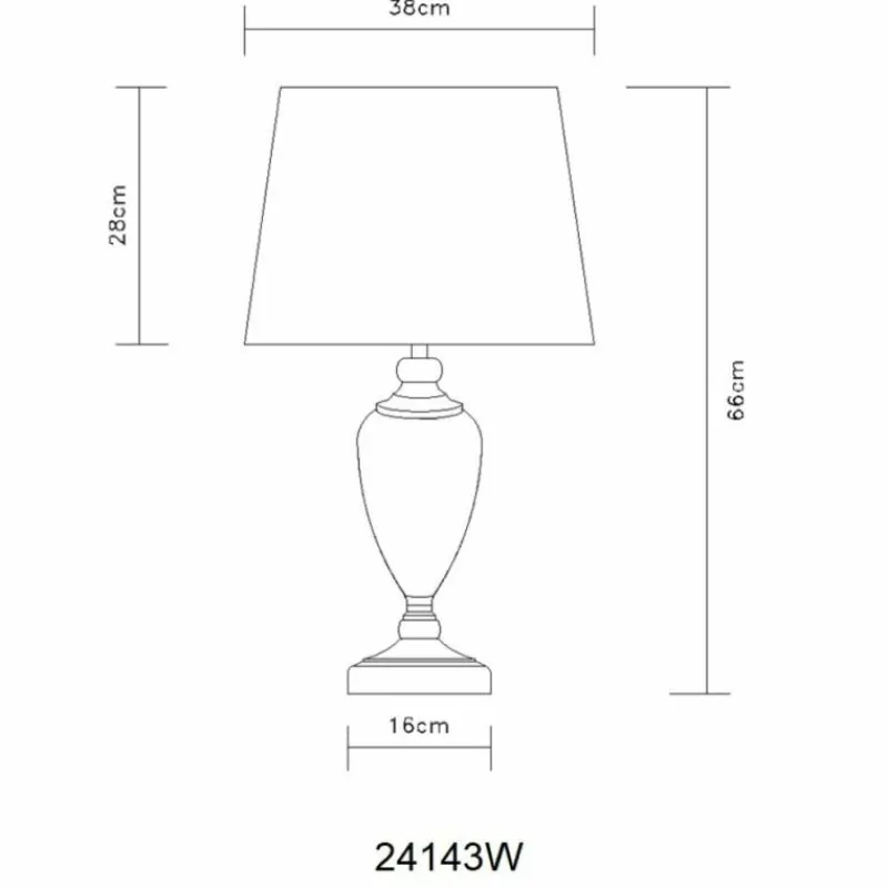 Luminaires Globo Lighting Leila Lampe à poser Chrome, Transparent, 1 lumière