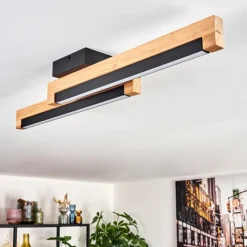 Luminaires Scandinaves-hofstein Lemene Plafonnier LED Écru, Noir, 2 lumières