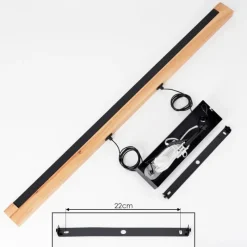 Luminaires Scandinaves-hofstein Lemene Suspension LED Écru, Noir, 1 lumière