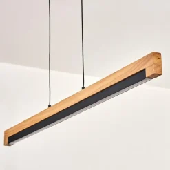 Luminaires Scandinaves-hofstein Lemene Suspension LED Écru, Noir, 1 lumière