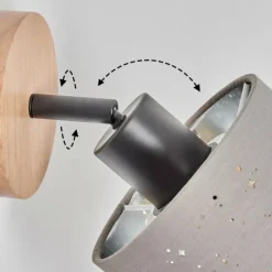 Lampes En Tissu-hofstein Lendemarke Applique murale, Spot mural Écru, Noir, 1 lumière