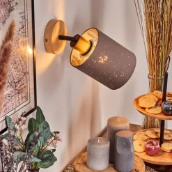 Lampes En Tissu-hofstein Lendemarke Applique murale, Spot mural Écru, Noir, 1 lumière