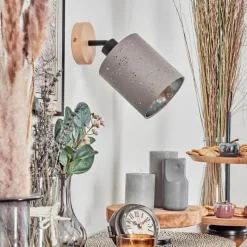 Lampes En Tissu-hofstein Lendemarke Applique murale, Spot mural Écru, Noir, 1 lumière