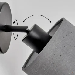 Lampes En Tissu-Briloner Lendemarke Applique murale, Spot mural Noir, 1 lumière