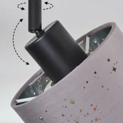 Lampes En Tissu-hofstein Lendemarke Plafonnier, Spot de plafond Écru, Noir, 2 lumières