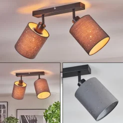 Lampes En Tissu-hofstein Lendemarke Plafonnier, Spot de plafond Noir, 2 lumières