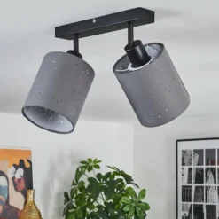 Lampes En Tissu-hofstein Lendemarke Plafonnier, Spot de plafond Noir, 2 lumières