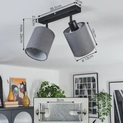 Lampes En Tissu-hofstein Lendemarke Plafonnier, Spot de plafond Noir, 2 lumières