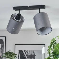 Lampes En Tissu-hofstein Lendemarke Plafonnier, Spot de plafond Noir, 2 lumières