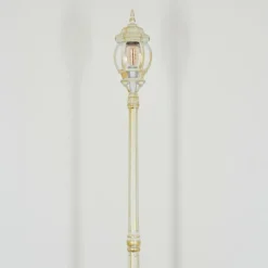 Luminaires Rustiques-hofstein Lentua Réverbère, Eclairage de chemin Or, Blanc, 1 lumière