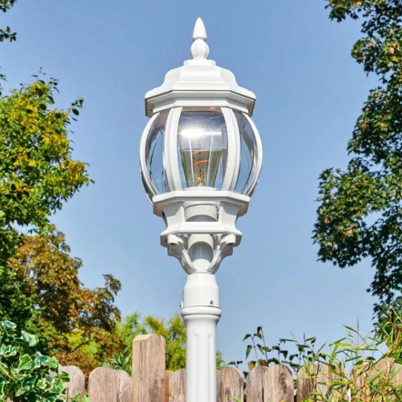 Luminaires Rustiques-hofstein Lentua Réverbère, Eclairage de chemin Blanc, 1 lumière