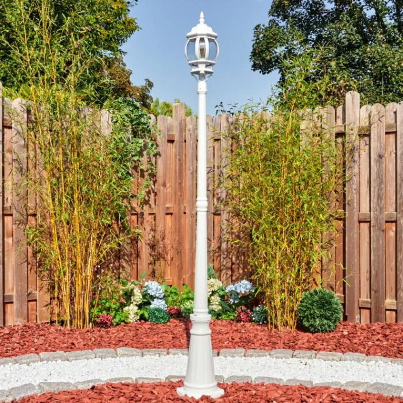 Luminaires Rustiques-hofstein Lentua Réverbère, Eclairage de chemin Blanc, 1 lumière