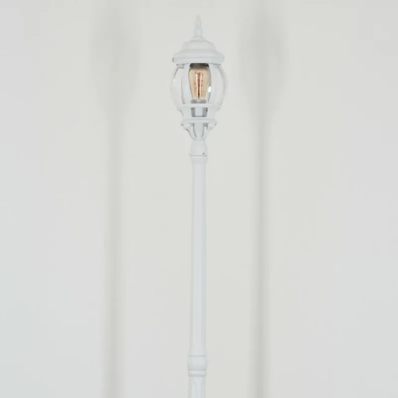 Luminaires Rustiques-hofstein Lentua Réverbère, Eclairage de chemin Blanc, 1 lumière