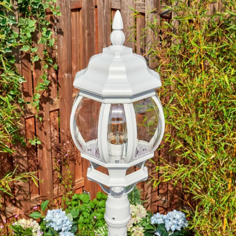 Luminaires Rustiques-hofstein Lentua Réverbère, Eclairage de chemin Blanc, 1 lumière