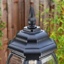 Luminaires Rustiques-hofstein Lentua Réverbère, Eclairage de chemin Noir, 2 lumières