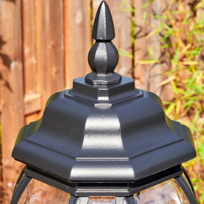 Luminaires Rustiques-hofstein Lentua Réverbère, Eclairage de chemin Noir, 1 lumière