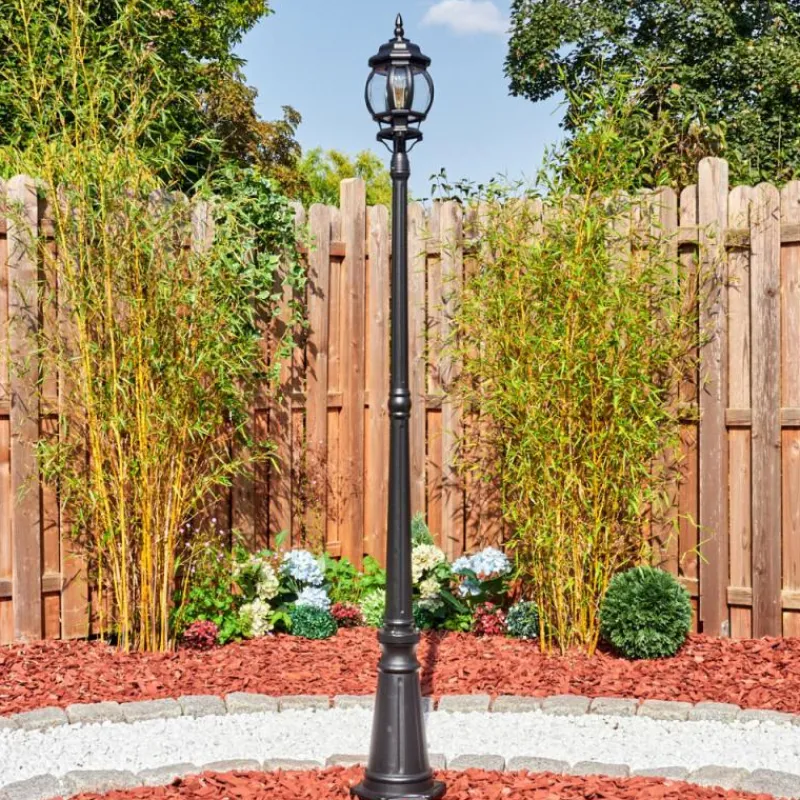 Luminaires Rustiques-hofstein Lentua Réverbère, Eclairage de chemin Noir, 1 lumière